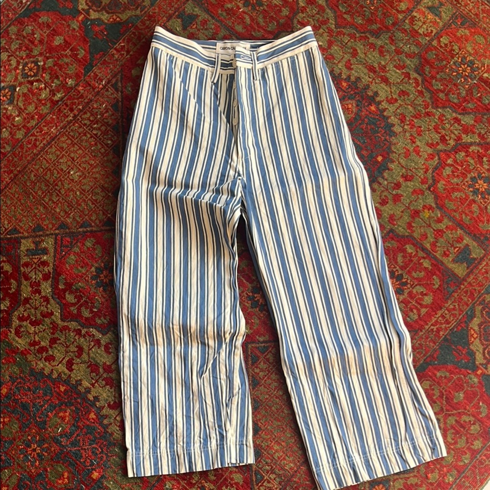 Striped Blue and White Men's Pants